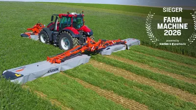 Ein Bild des GMD 15030, welches auf der AGRITECHNICA 2025 mit dem Farm Machine Award 2026 prämiert wurde.