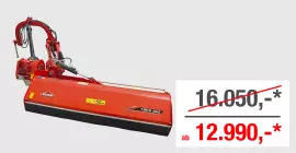 Ein Bild des KUHN TBES 262 - eines Universal- und Böschungsmulchers - vor einem grauen Hintergrund mit dem Aktionspreis von 12.990 Euro statt 16.050 Euro.