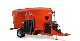 Ein Bild des PROFILE 20.2 DM, eines gezogenen Futtermischwagens mit zwei Vertikalschnecken der Firma KUHN