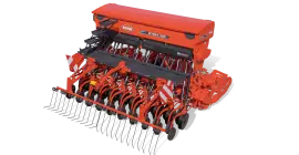 Darstellung der SITERA 330e - einer mechanischen Aufbaudrillmaschine mit elektrischem Antrieb der Firma KUHN.