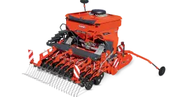 Darstellung der VENTA 3030 - einer pneumatischen Aufbaudrillmaschine mit elektrischem Antrieb der Firma KUHN.