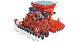 Darstellung der VENTA 330 - einer pneumatischen Aufbaudrillmaschine mit elektrischem Antrieb der Firma KUHN.