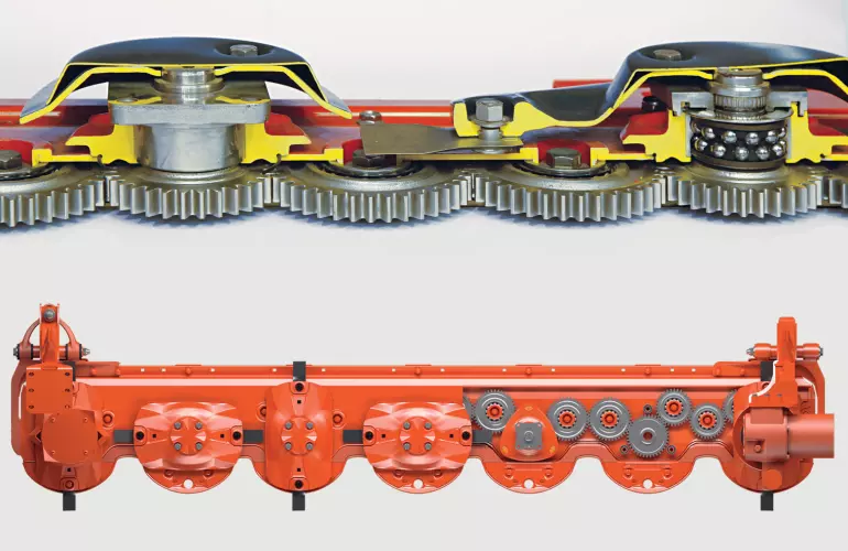 Eine Darstellung des Mähbalkens OPTIDISC ELITE von KUHN
