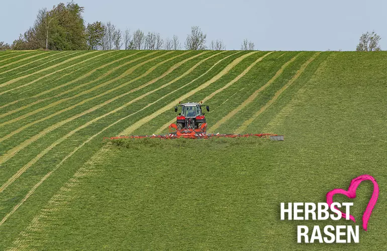 Eine Darstellung des Keyvisuals für Wender aus der KUHNaktuell. Herbstrasen (Frühbezug) von KUHN.