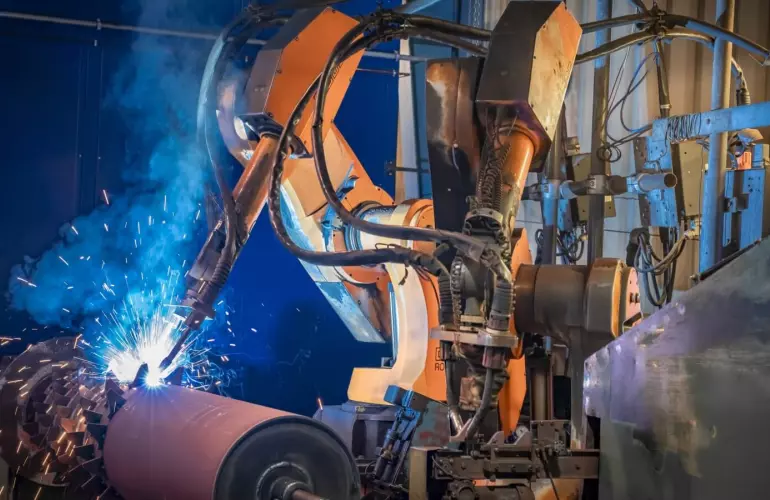 Using of welding robot into the production factories