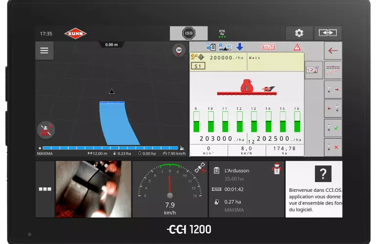 ISOBUS-Terminal CCI 1200 mit Darstellung der FC 13460 RA