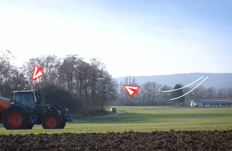 Empfangen Sie Ihre Daten direkt auf Ihrem ISOBUS-Terminal in der Traktorkabine.