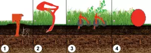 illustration of 4 minimum tillage techniques