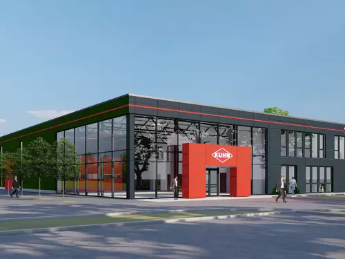 Eine Darstellung des geplanten Neubaus der Firma KUHN