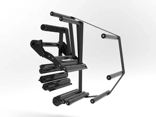 Die Presskammer der VB 3200 mit 5 Riemen und 3 Walzen.