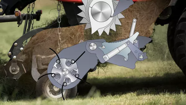 Serienmäßige hydraulische Rotorentkopplung und SCHNEIDBODENABSENKUNG