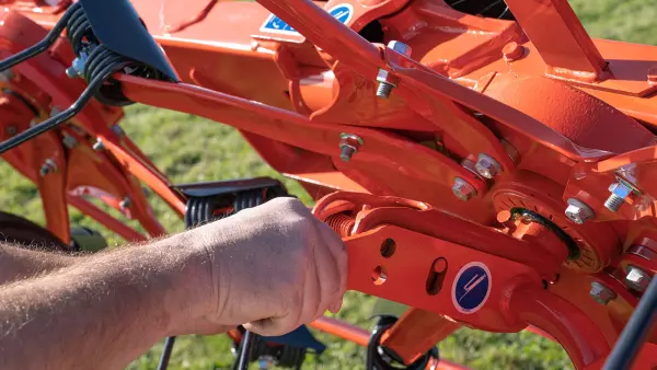 Der Streuwinkel der Zinken lässt sich leicht einstellen.