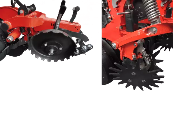 Andruckrolle V-MAX (Gummi) und rotierender Sternräumer