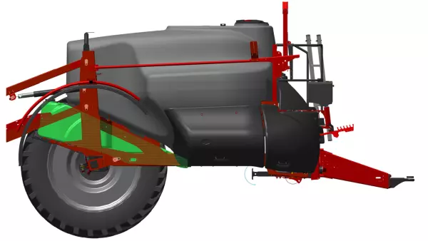 Mittig positionierter Frischwasserbehälter