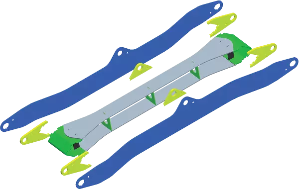 Der Einsatz von wertvollem THLE-Stahl (= Stahl mit sehr hoher Elastizitätsgrenze) verleiht dem PRO-LONGER GII eine doppelt so hohe Festigkeit und Flexibilität wie bei einer klassischen Rohrkonstruktion.