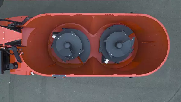 Les deux vis verticales de la SPW Power assurent une haute qualité de mélange