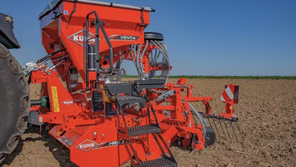 Saatgutbehälter, Verteilerkopf und Dosierorgan sind leicht zugänglich.