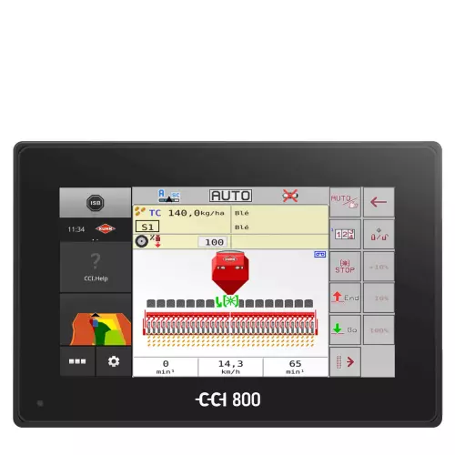 CCI 800 ISOBUS-Terminal mit ESPRO-Sämaschinenarbeitsschirm