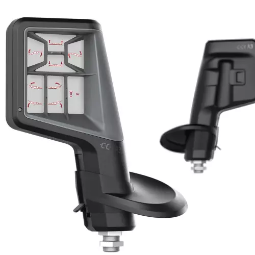 Der CCI A3 Joystick macht die Bedienung durch die Visualisierung der Funktionen auf den Tasten besonders leicht.