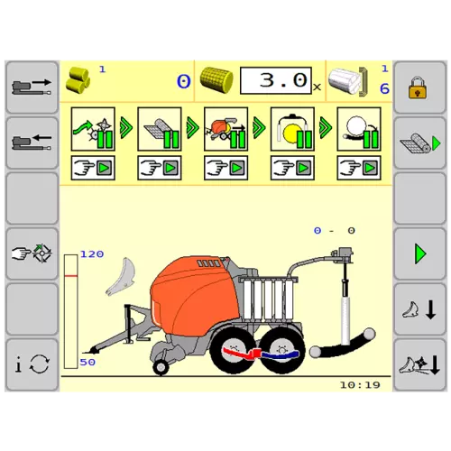 PROCESS VIEW informiert Sie über die laufenden Arbeitsprozesse in der Maschine.