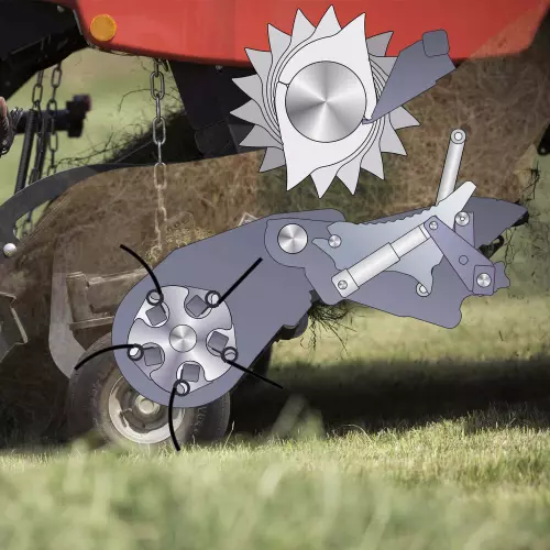 Schneidboden und Messer können hydraulisch abgesenkt werden.