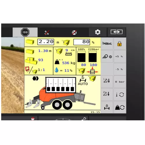 Elektronische Ballenlängeneinstellung am Terminal oder mechanisch