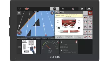 ISOBUS-Terminal CCI 1200 beim Section Control
