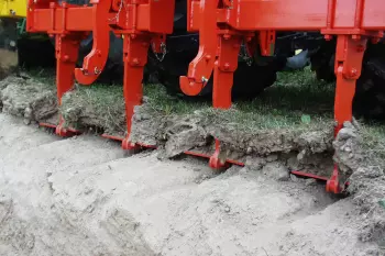 Ansicht nach erfolgter Einstellung der Arbeitstiefe