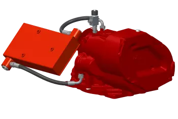 Hauptgetriebe mit Ölkühler bei der HR 1040