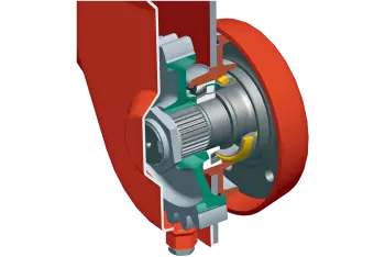 Antrieb mit Abdichtung der Rotorfräsen EL 122 und EL 162