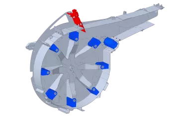 Das KUHN-Einstreu- und Verteilgerät PRIMOR 4260 M CUT CONTROL mit Häckselfunktion ermöglicht das Häckseln der Halme.