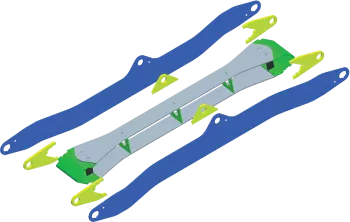 Der Einsatz von wertvollem THLE-Stahl (= Stahl mit sehr hoher Elastizitätsgrenze) verleiht dem PRO-LONGER GII eine doppelt so hohe Festigkeit und Flexibilität wie bei einer klassischen Rohrkonstruktion.