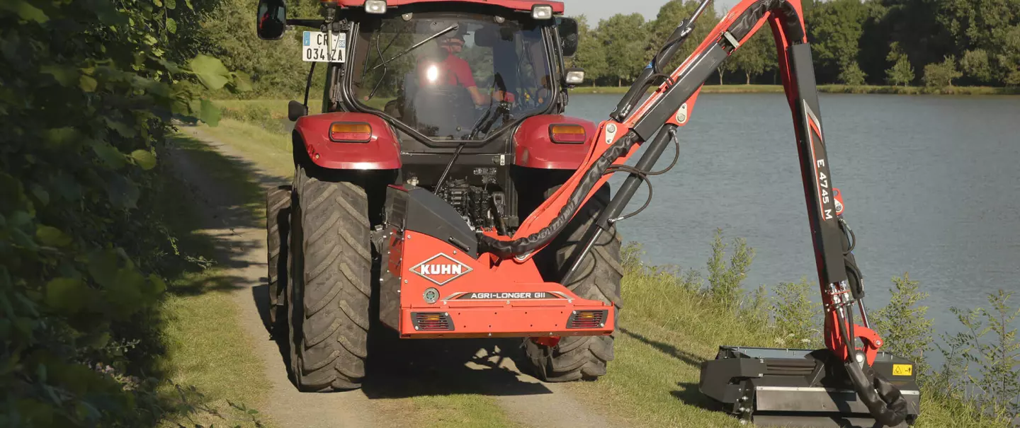 KUHN-Böschungsmäher AGRI-LONGER GII mit mechanischer Anfahrsicherung