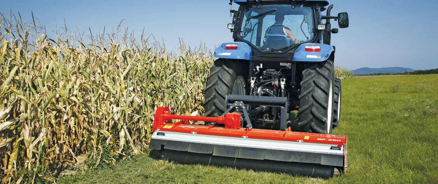 Die Mulchgeräte der Serie 100 mit dem BP 280 bei der Arbeit 