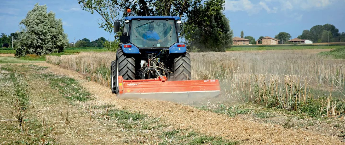 Das Mulchgerät BP 28 bei der Arbeit