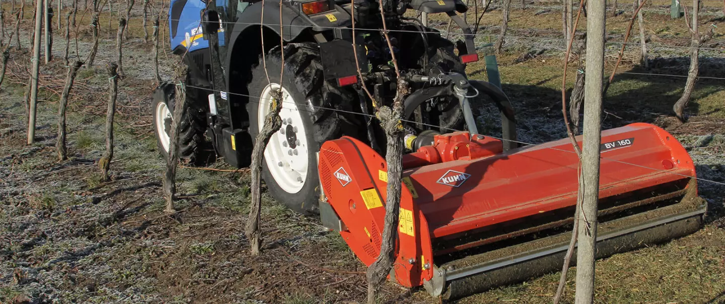 Mulchgerät für den Weinbau BV 160 bei der Arbeit