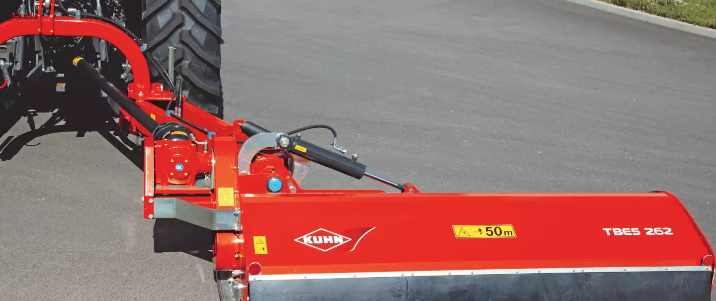 Das Mulchgerät TBES 262 in Arbeitsposition