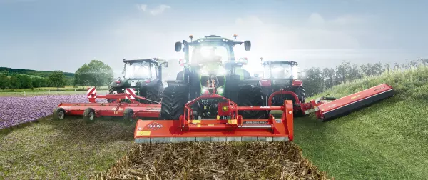 Eine Darstellung von KUHN Mulchern in Aktion.